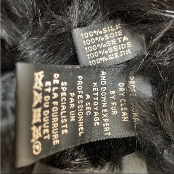 Ralph Lauren Black Label Shearling Lined Silk Parka in Black - Picture 8 of 16